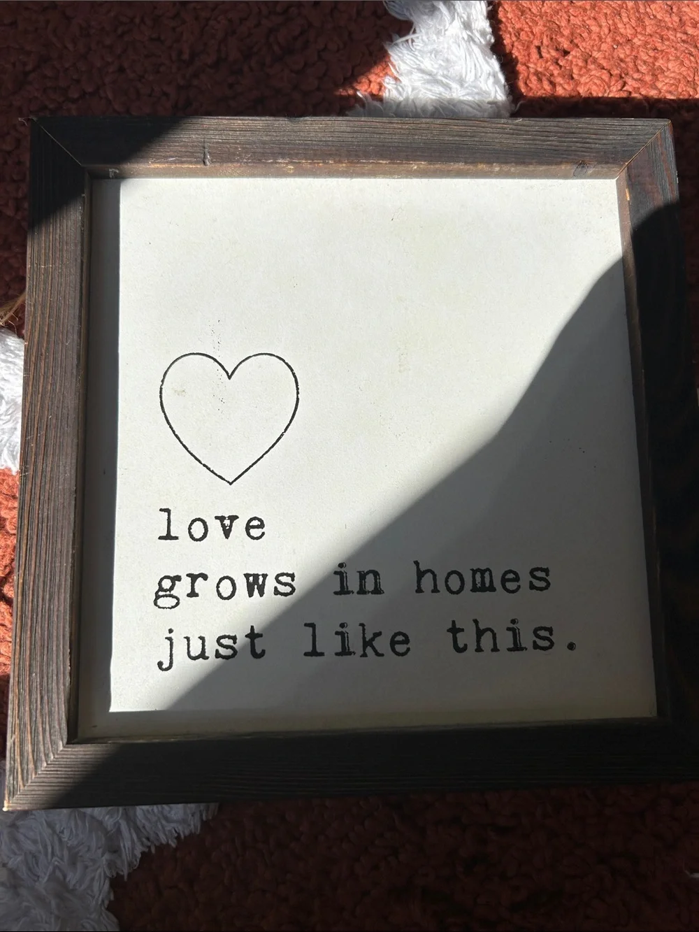 Rustic Brown Framed Sign - 